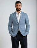 Blue Textured Weave Sport Coat