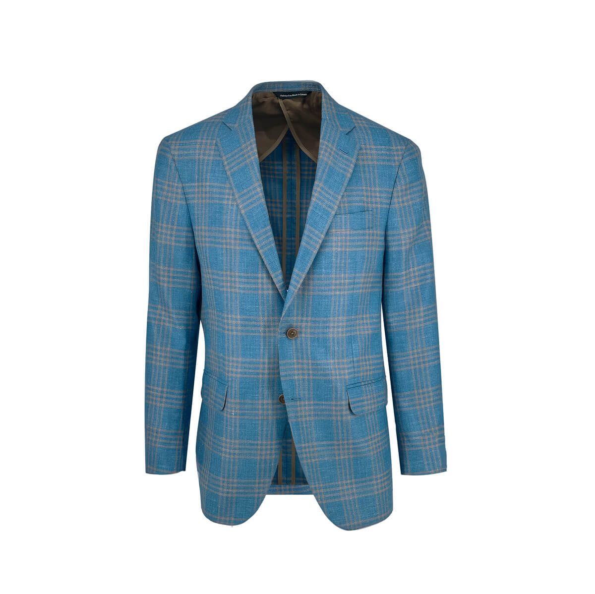 Teal and Beige Check Sport Coat