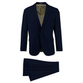 Peak Lapel Navy Solid Twill Suit