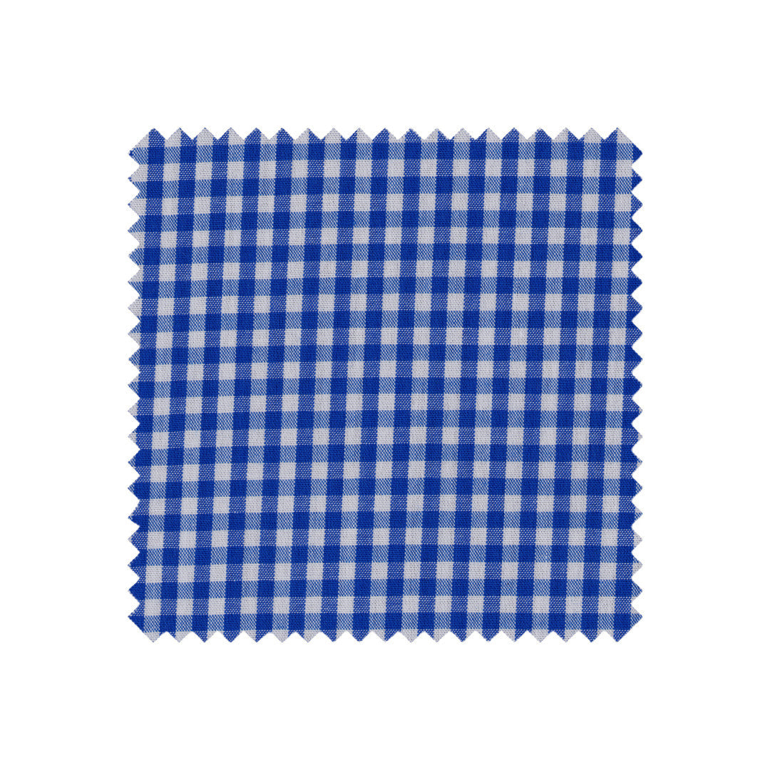 Medium Blue Classic Micro-Check Made to Measure Shirt