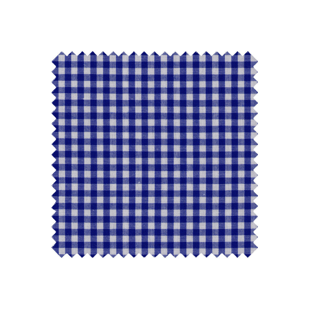 Royal Blue Classic Micro-Check Made to Measure Shirt