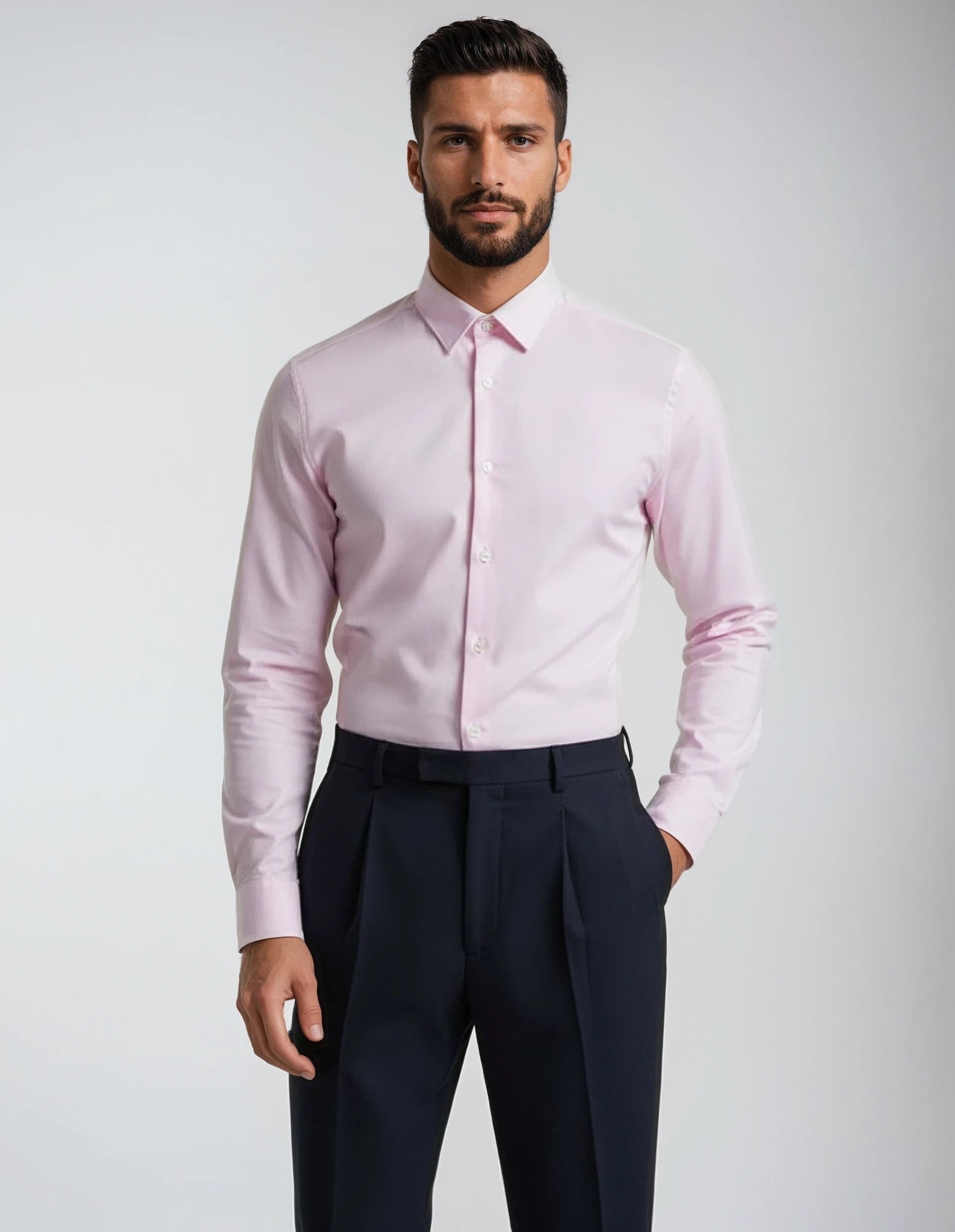 Pink Royal Twill Made to Measure Shirt