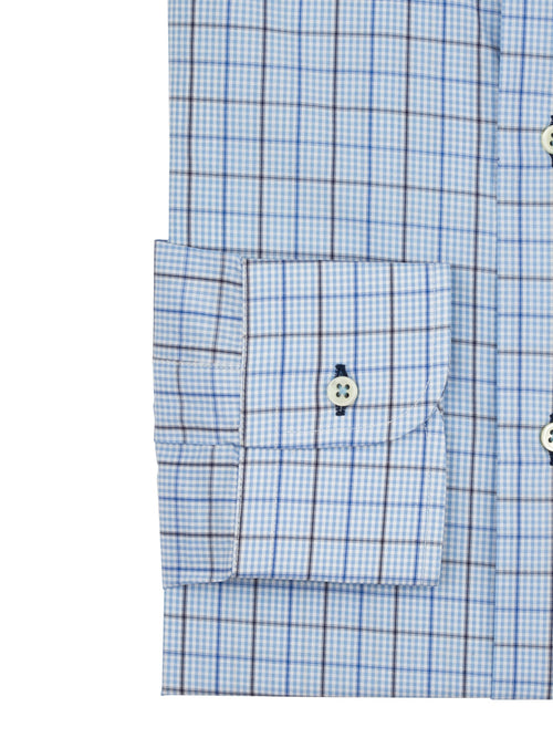 Blue Graph Check Dress Shirt