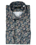 Forrest Green Ground Floral Paisley Print Sport Shirt