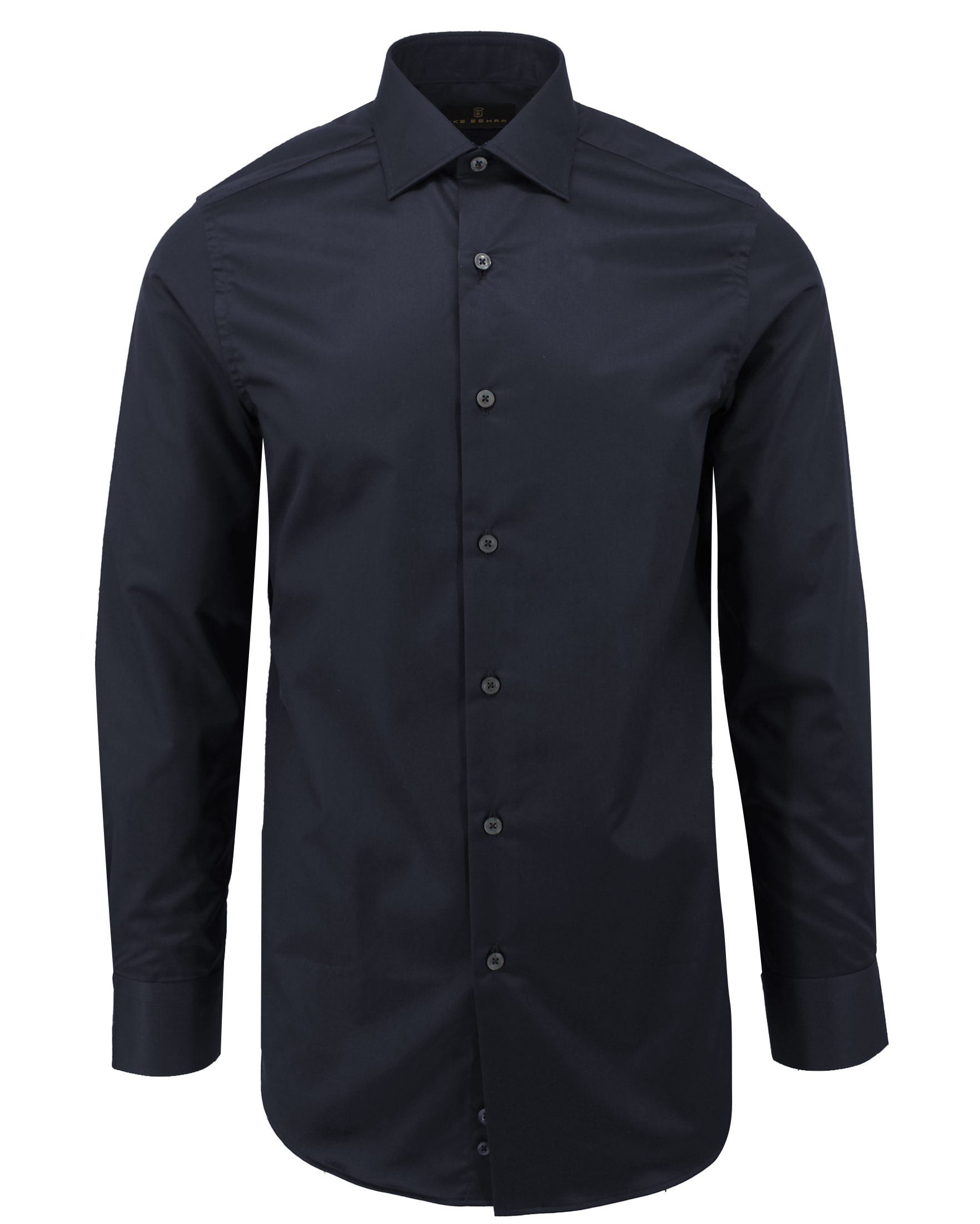 Midnight Noir Natural Stretch Cotton Dress Shirt
