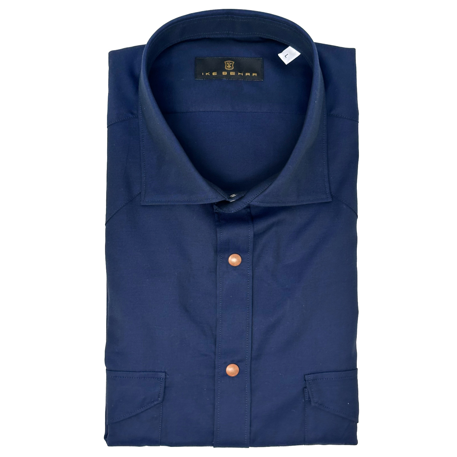 Dark Navy Two-Pocket Western Shirt