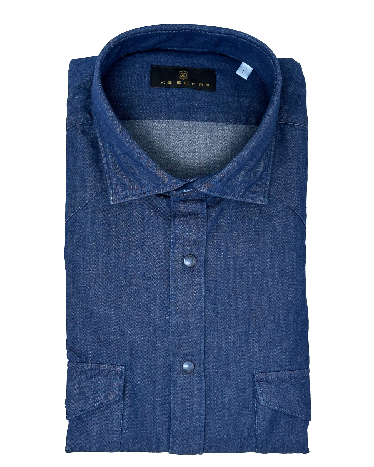Dark Wash Denim Two-Pocket Western Shirt