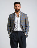 Gold & Blue Check Sport Coat