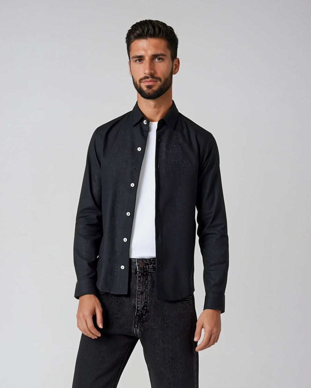 Coal Pure Linen Shirt