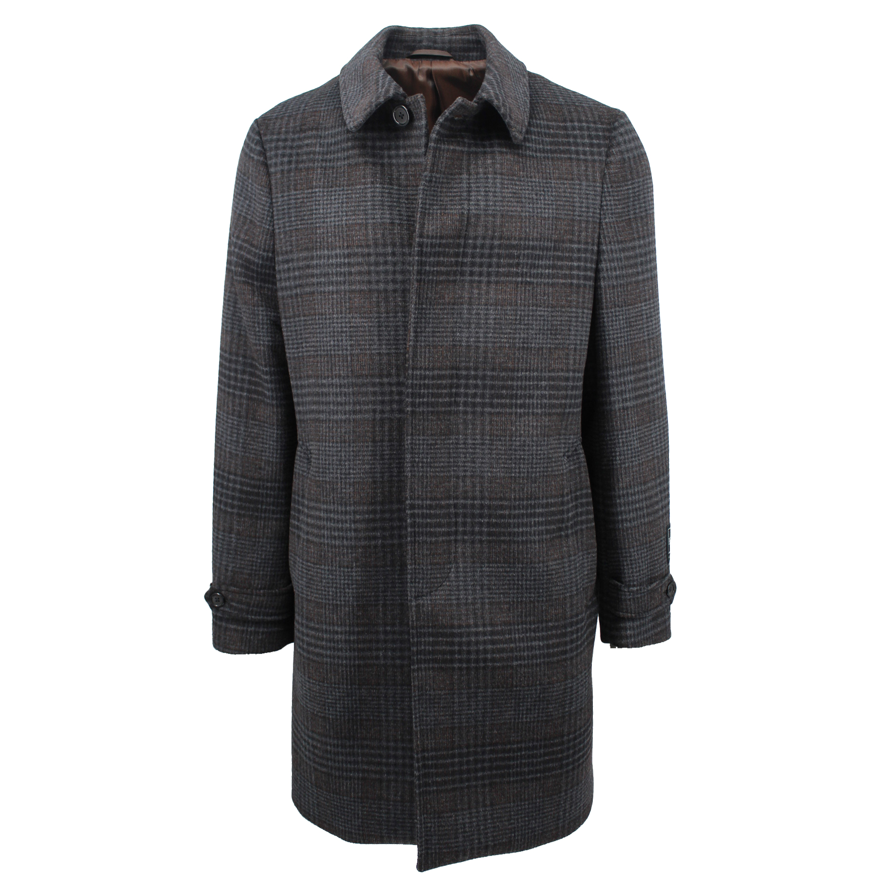 Charcoal Espresso Plaid Amity Overcoat