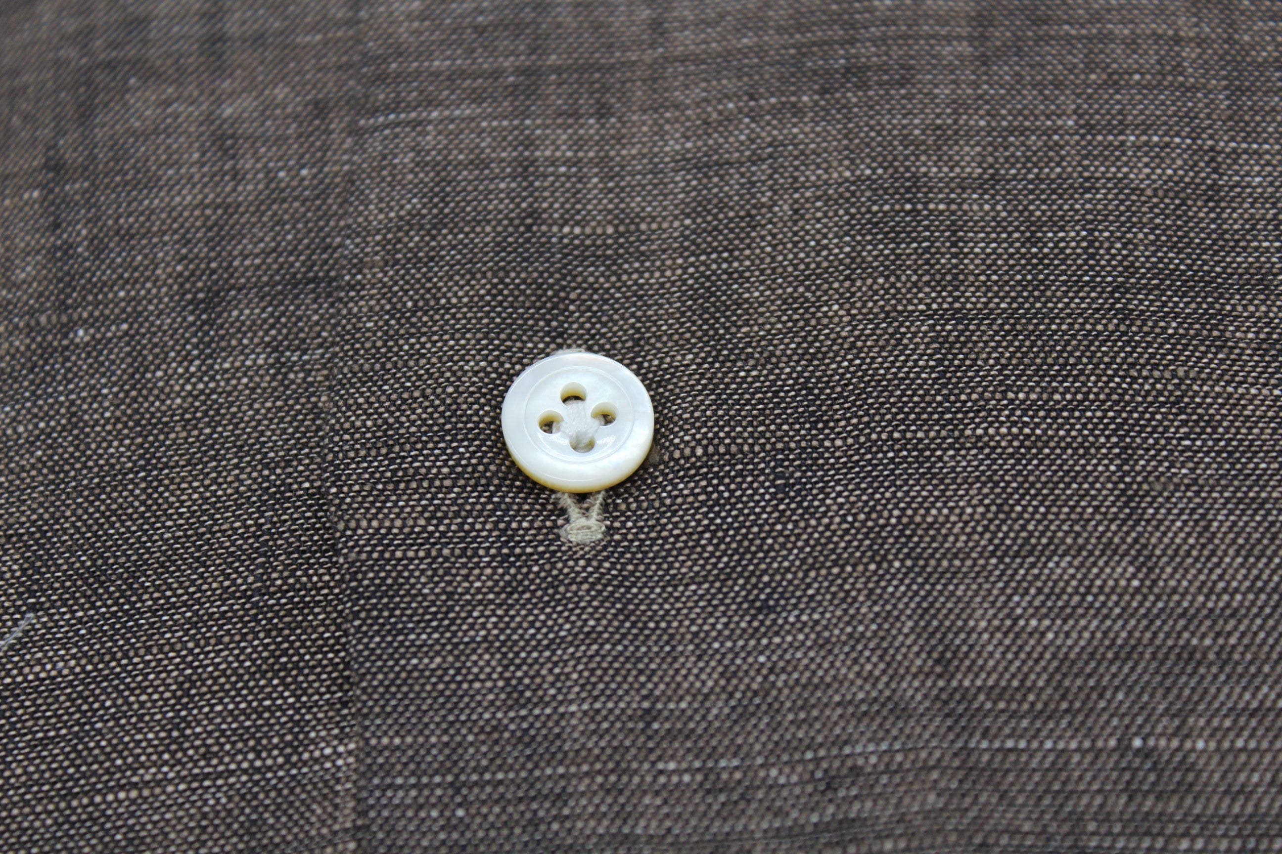 Chocolate Brown Hand Finished Italian Linen Shirt