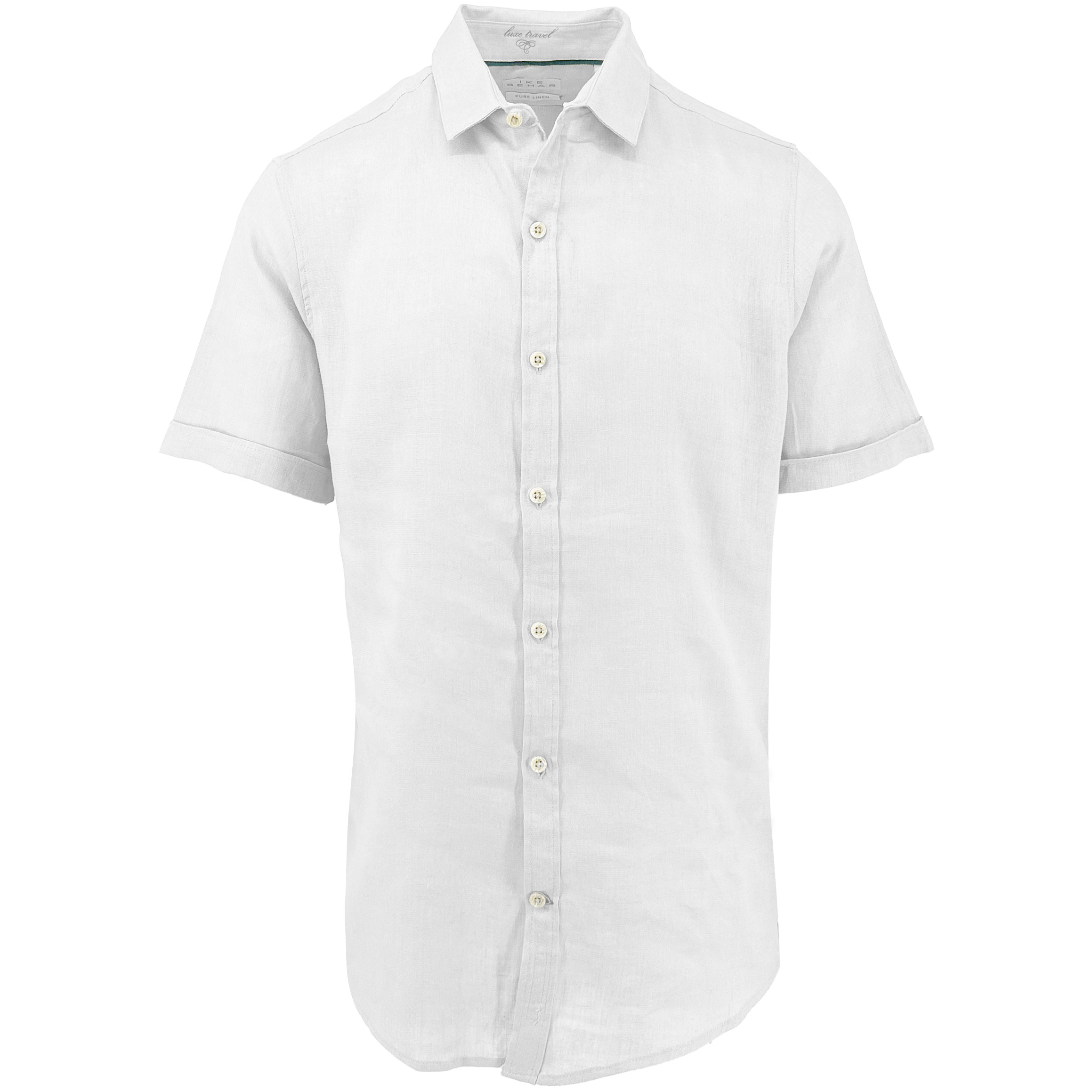 Classic White Pure Linen Short Sleeve Shirt