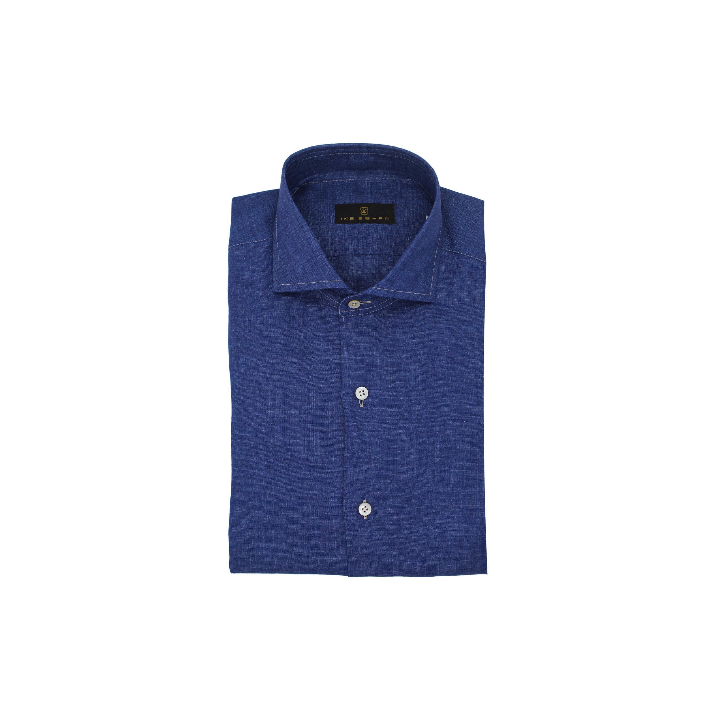 Dark Navy Hand Finished Linen Shirt