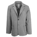 Grey Jacquard Stretch Knit Herringbone Sport Coat