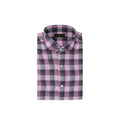 Large Pink & Brown With Navy Check Sport Shirt