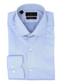 Light Blue Twill Natural Stretch Cotton Dress Shirt