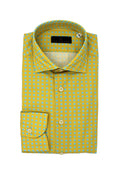 Old Gold Hexagon Print Sport Shirt