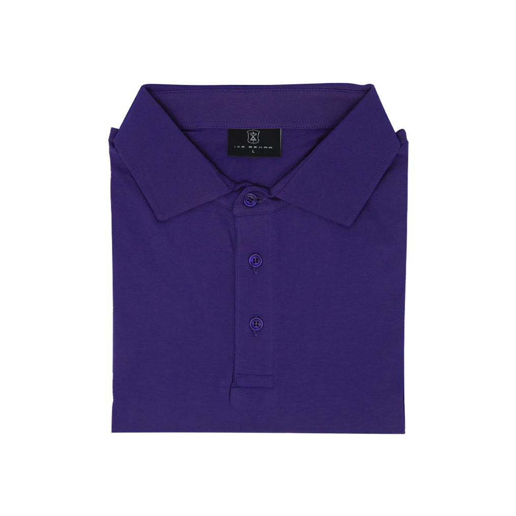 Purple Three Button Polo