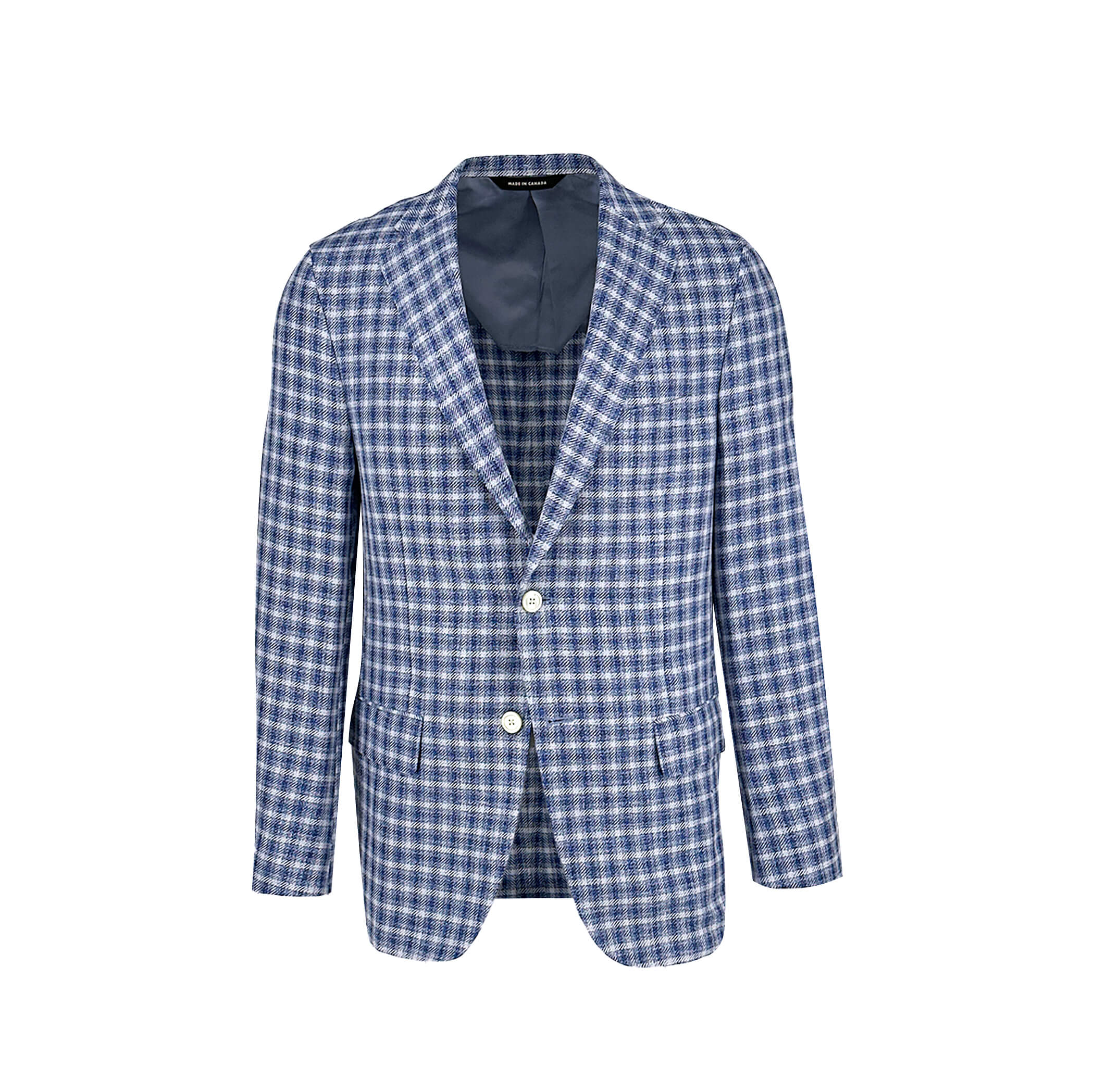 Sky, Navy, and White Check Sport Coat