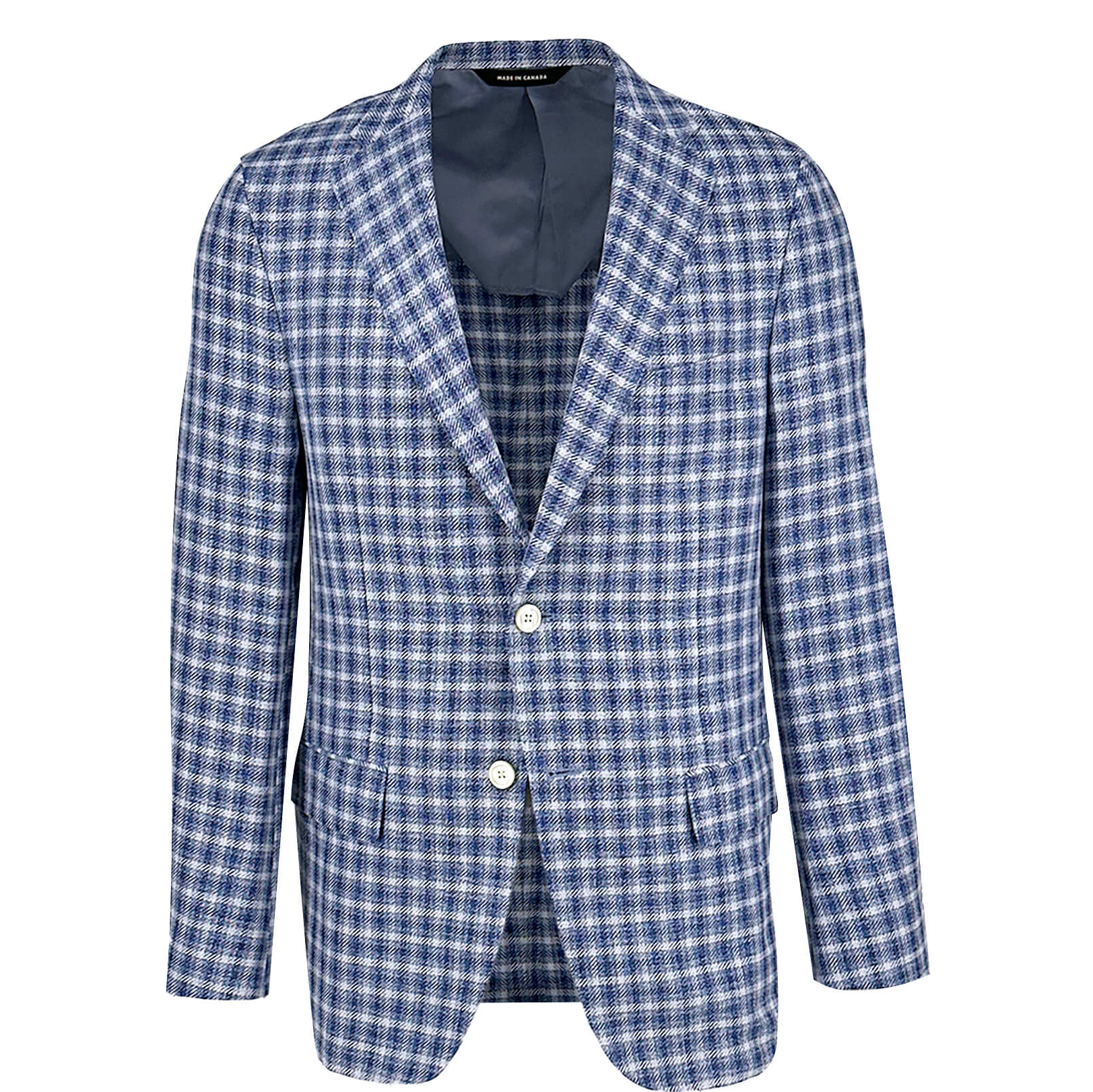 Sky, Navy, and White Check Sport Coat