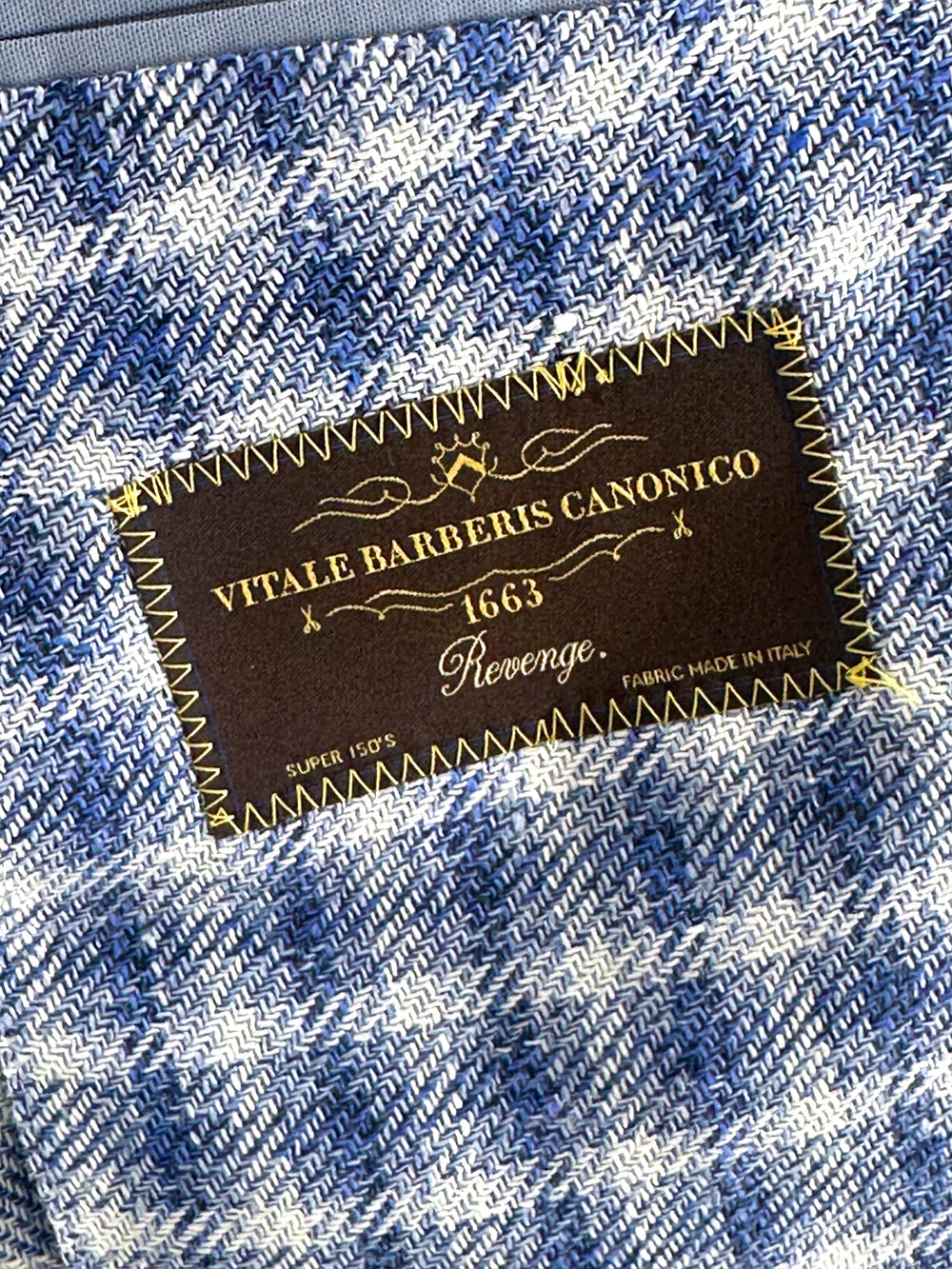 Sky, Navy, and White Check Sport Coat