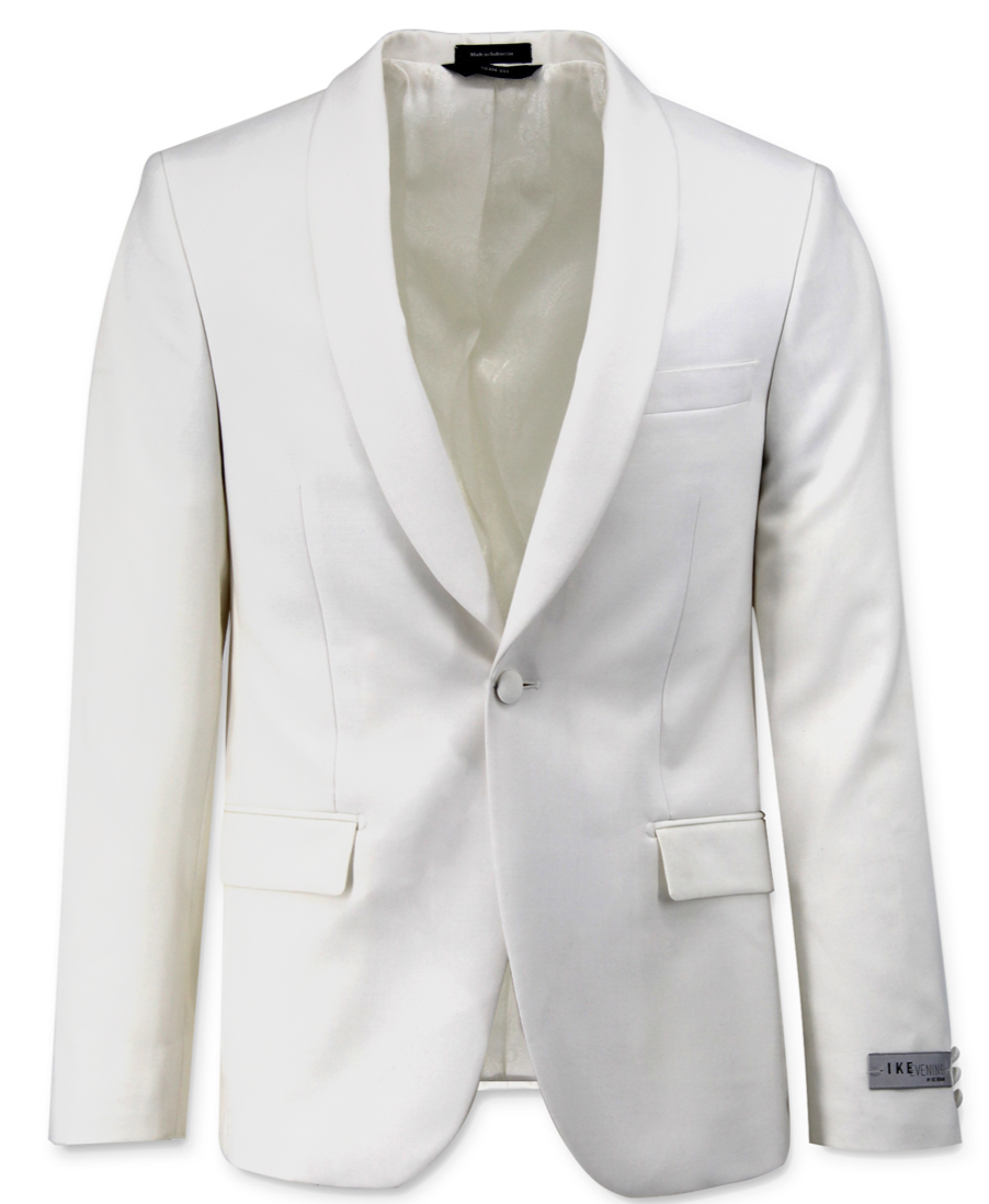 White Shawl Collar Tuxedo Jacket