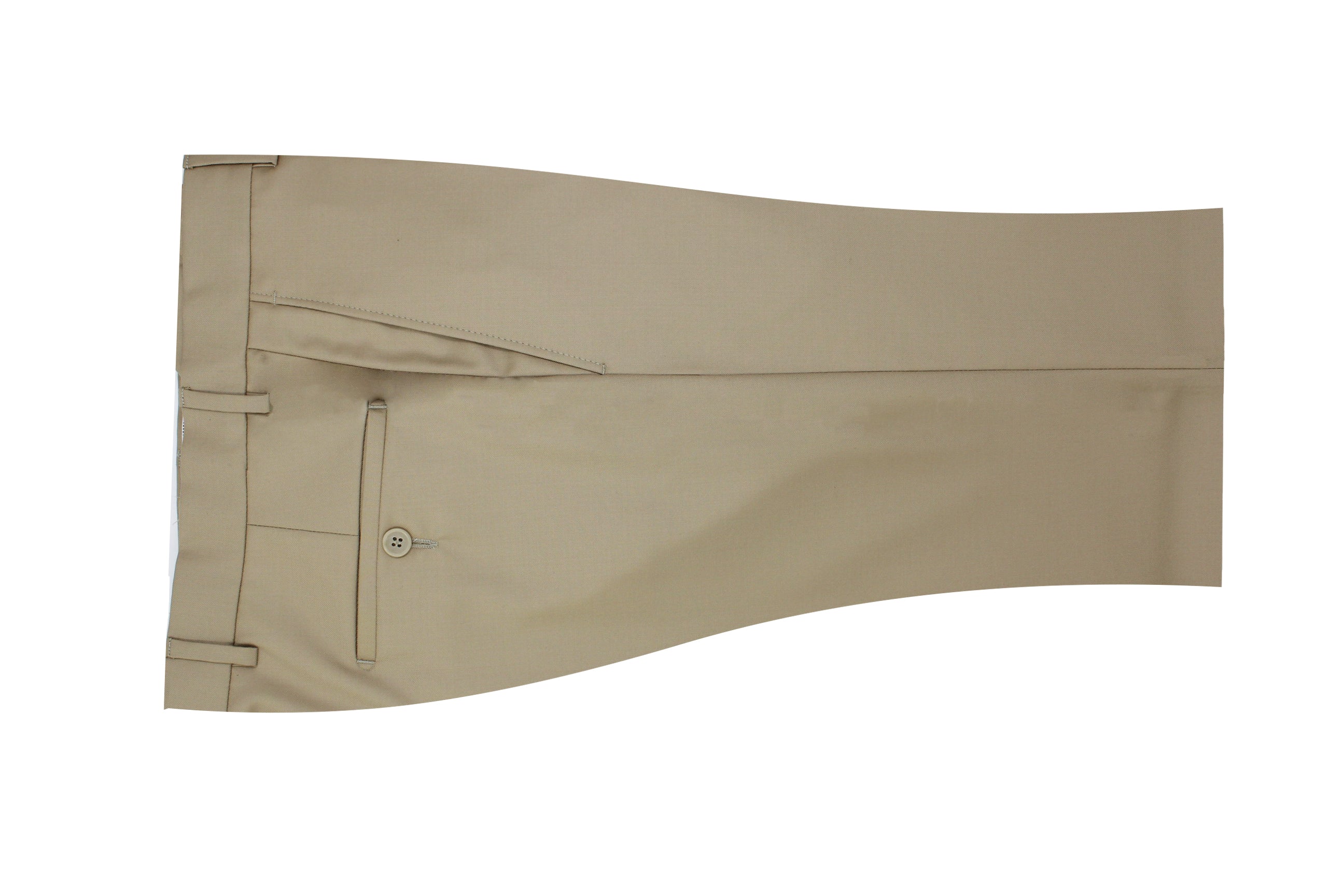 Tan Classic Flat Front Dress Pant