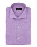 Violet Hand Finished Italian Linen Shirt