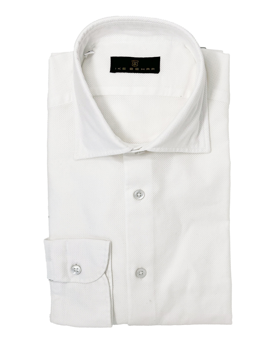 White Cotton Pique Shirt