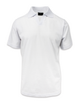 White Pima Johnny Collar Polo