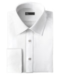 White Twill Tuxedo Shirt