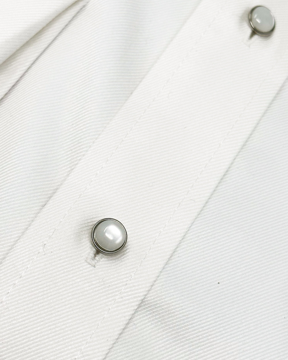 White Twill Tuxedo Shirt