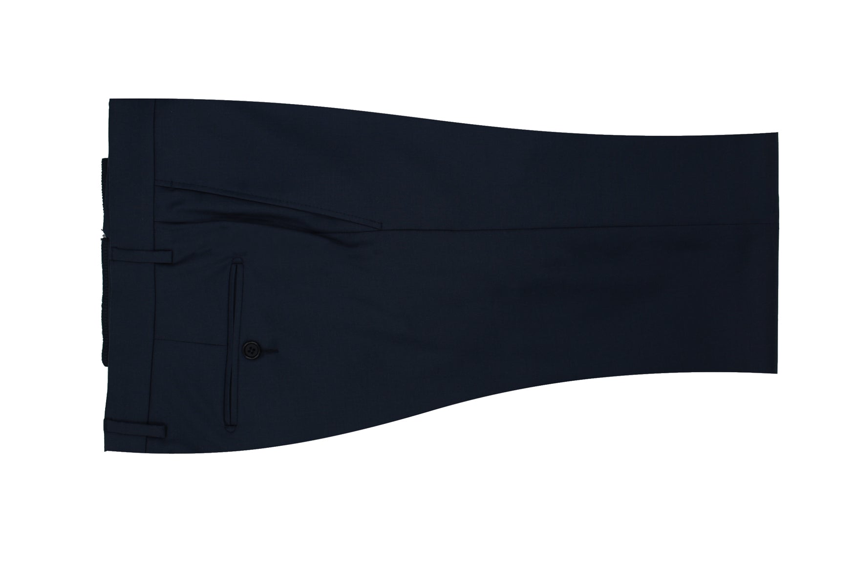 Navy Classic Flat Front Dress Pant