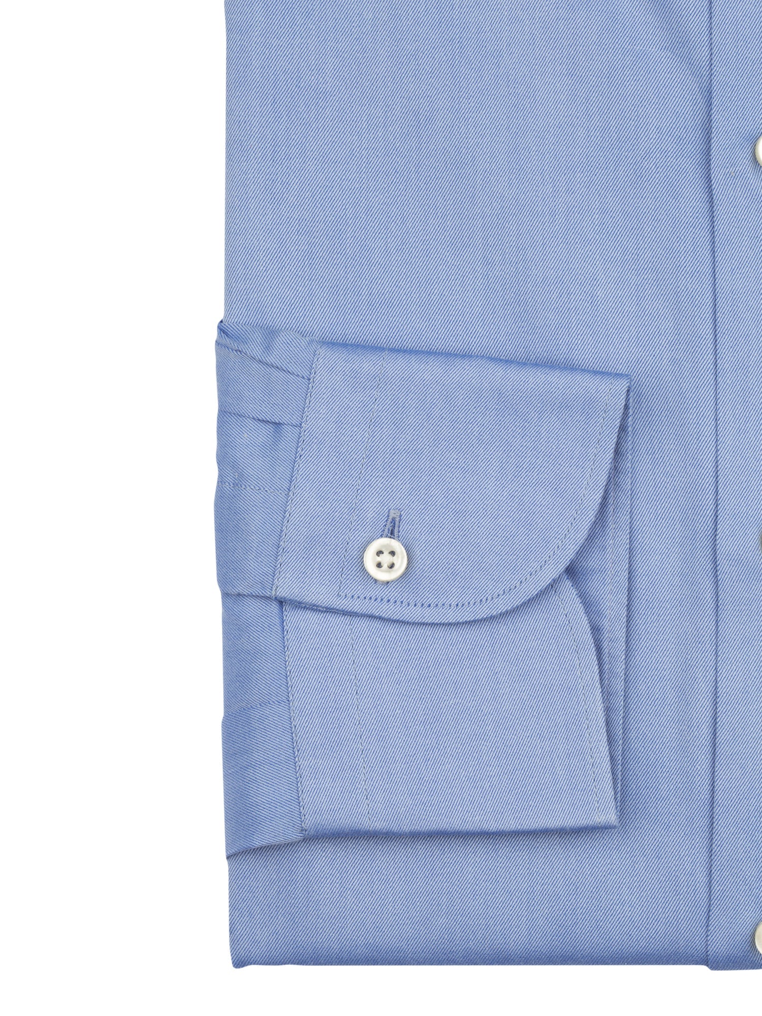 Spread Collar Blue Italian Twill Dress Shirt