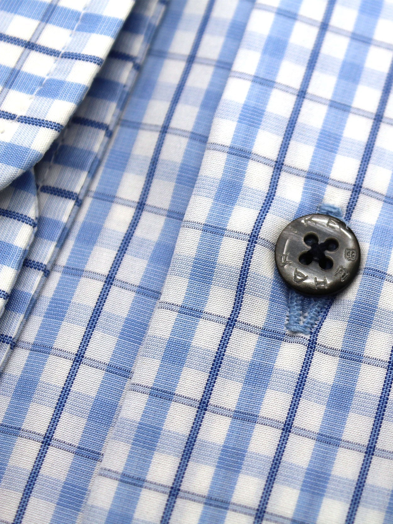 Sky & White Check Button-Down Sport Shirt