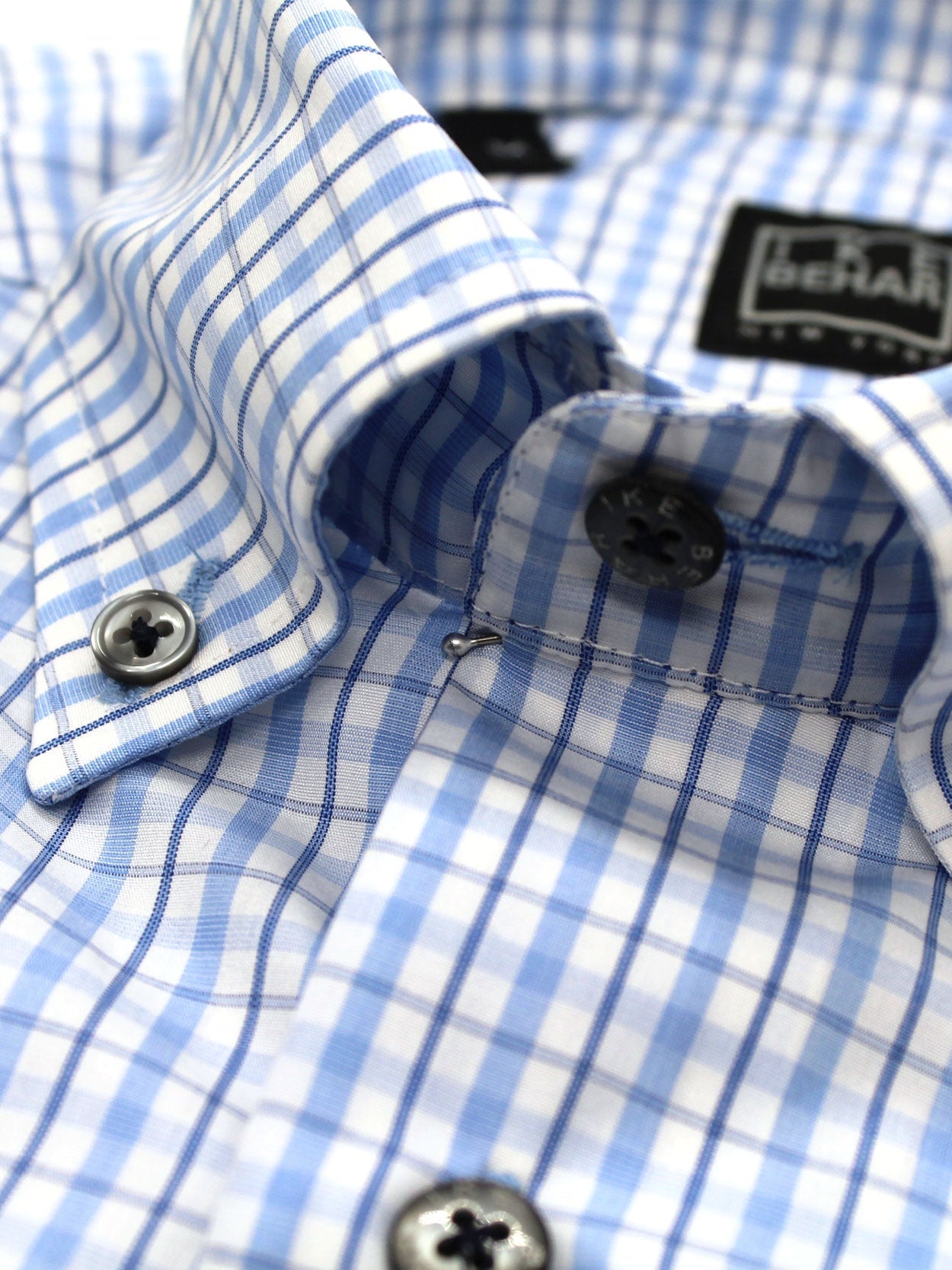 Sky & White Check Button-Down Sport Shirt