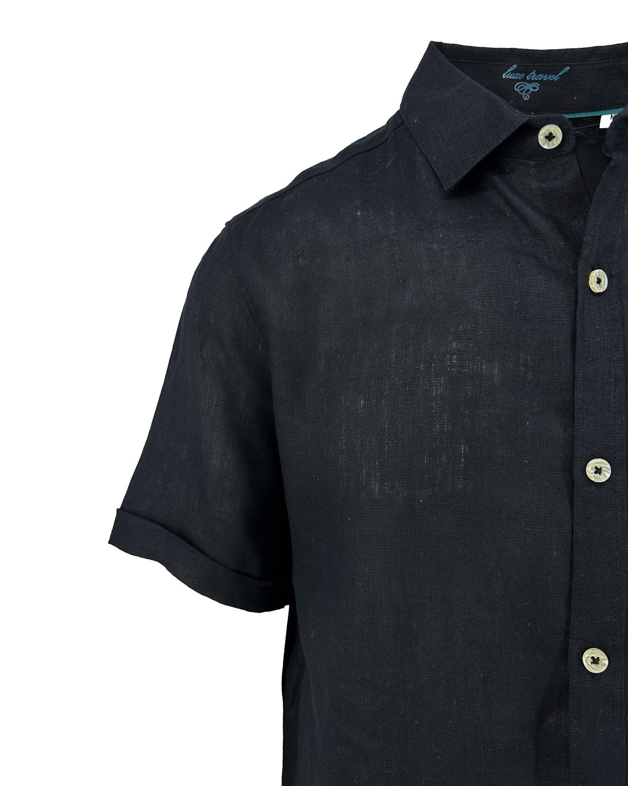 Coal Pure Linen Short Sleeve Shirt