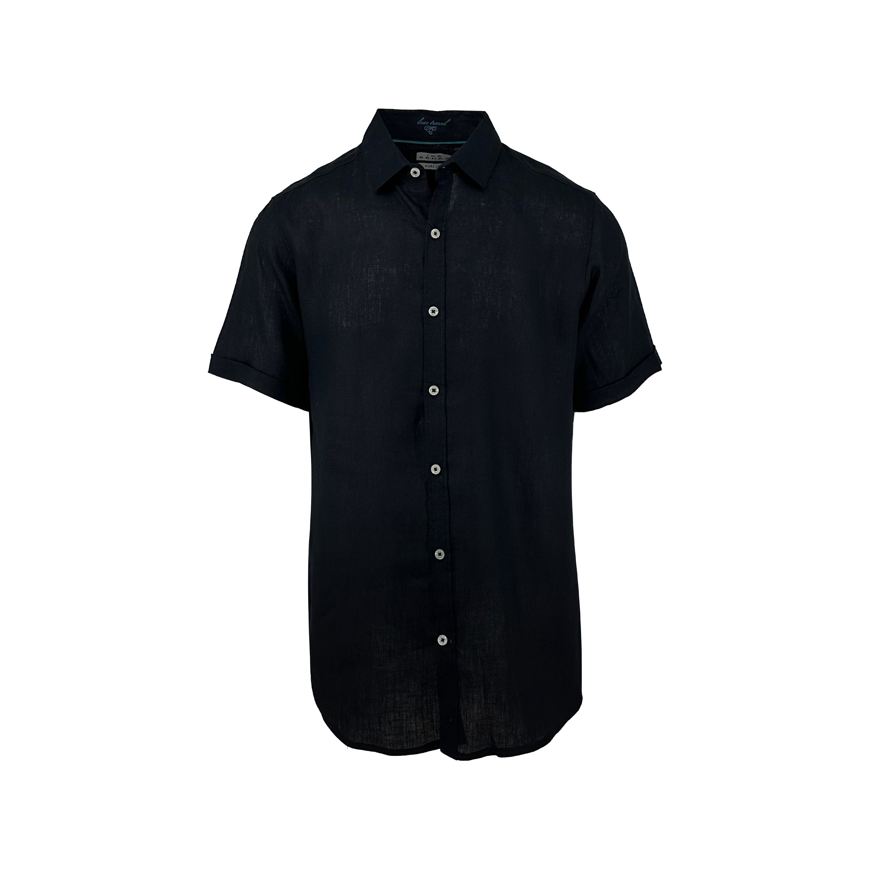 Coal Pure Linen Short Sleeve Shirt