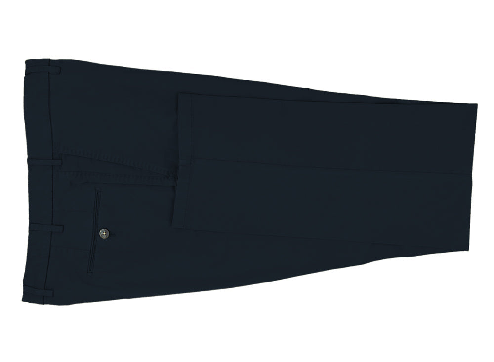 Navy Cotton & Cashmere Pants